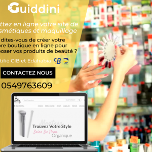 Boutique en ligne pour votre cosmétique en Saas – Certifié CIB متجر إلكتروني مجهز للدفع بالبطاقات