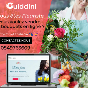Boutique en ligne Fleuristes en Saas – Certifié CIB متجر إلكتروني مجهز للدفع بالبطاقات