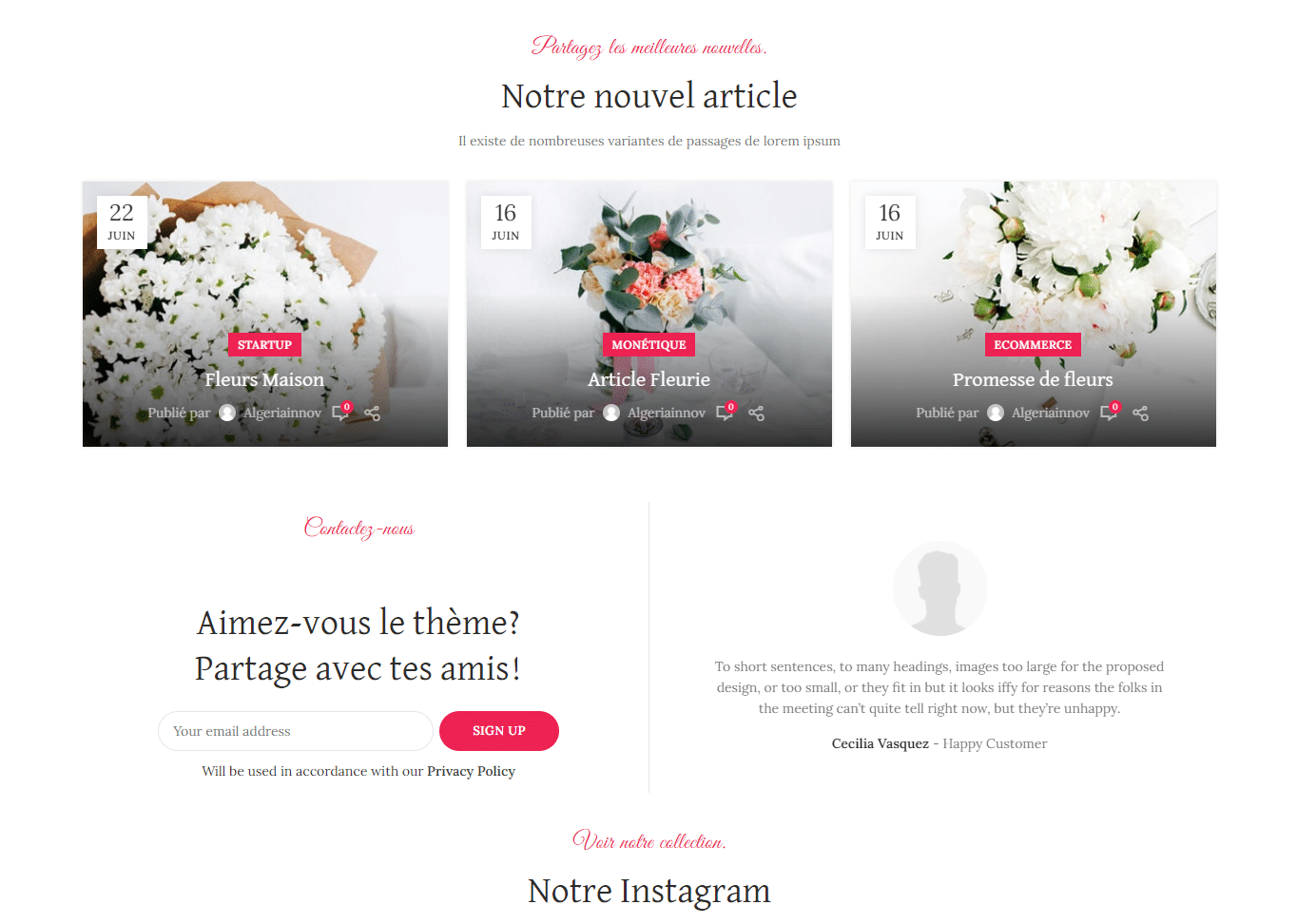 Boutique en ligne Fleuristes en Saas – Certifié CIB متجر إلكتروني مجهز للدفع بالبطاقات