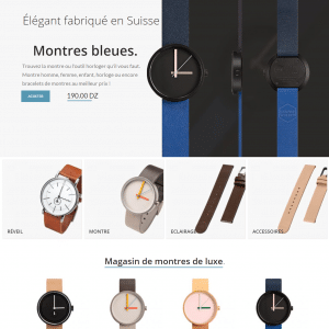 Boutique en ligne pour votre boutique de montres en Saas – Certifié CIB متجر إلكتروني مجهز للدفع بالبطاقات
