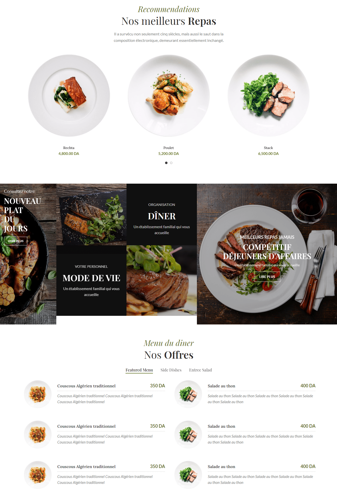 Boutique pour votre restaurant en Saas – Certifié CIB متجر إلكتروني مجهز للدفع بالبطاقات