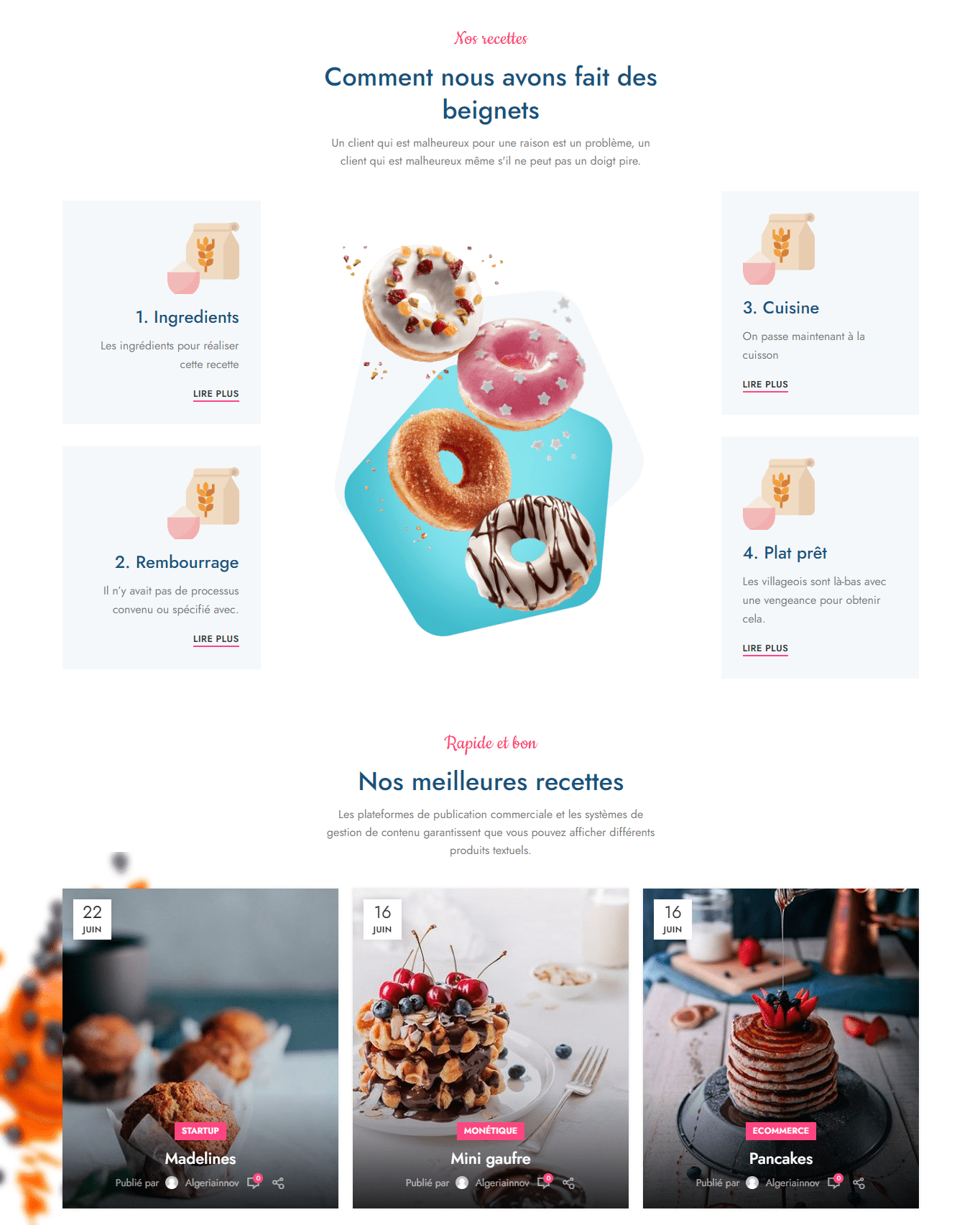 Boutique pour votre pâtisserie en Saas – Certifié CIB متجر إلكتروني مجهز للدفع بالبطاقات