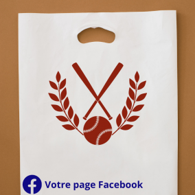 500 Sacs Blanc personnalisé (impression 2 couleurs) pour emballage de colis - 30cm sur 40cm 2