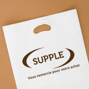 1000 Sacs Blanc personnalisé (impression 1 couleur) pour emballage de colis - 40cm sur 50cm 2